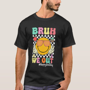Camiseta Mano Estamos Fora Professor Feliz Último Dia de Au