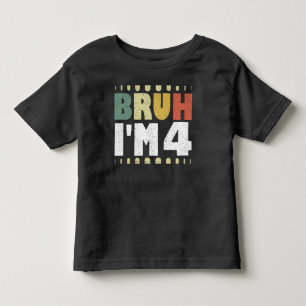 Camiseta Mano, eu estou com 4 Aniversário de 4 anos Antigo 