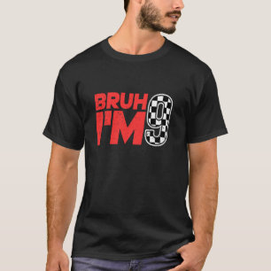 Camiseta Mano eu sou 9 Xadrez 9º Aniversário 9 Anos Corrida
