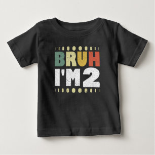 Camiseta Mano, eu tenho 2 Aniversário de 2 anos Vintage Eng