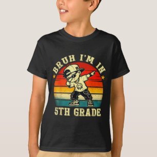 Camiseta Mano no 5º ano menino engraçado primeiro dia de au