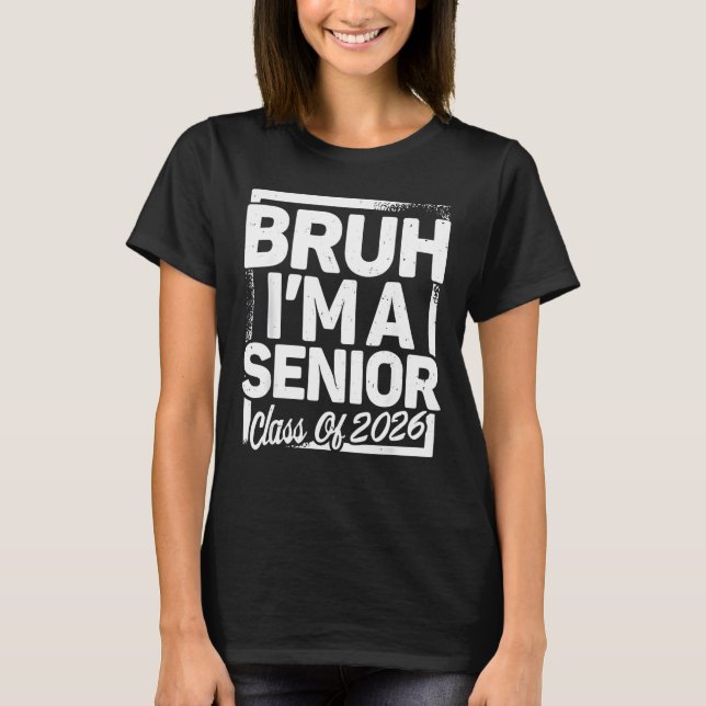 Camiseta Mano, sou um veterano de 26 anos da turma de 2026  (Frente)
