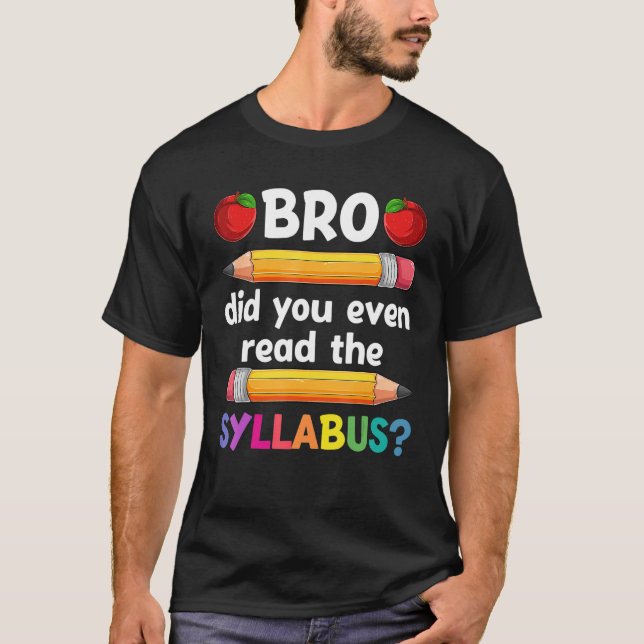 Camiseta Mano Você Leu O Sílaba De Volta À Escola? (Frente)
