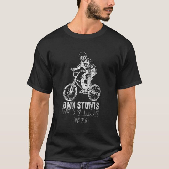 Camiseta manobras de BMX desde 1966 skeleton dirige BMX (Frente)