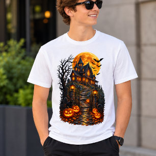 Camiseta Mansão Assombrada PNG, Casa Assombrada de Hallowee
