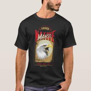 Camiseta Manso Nativo Americano Eagle Spirit Honra de Vinta