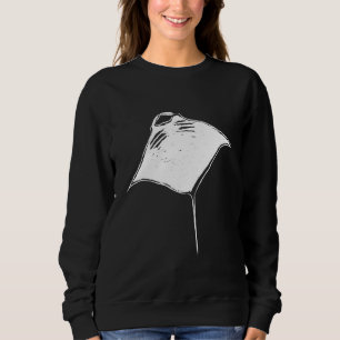 Camiseta Manta Ray Art Sketthes Scuba Diver Manta Ray