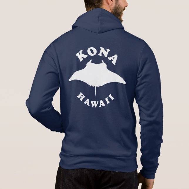 Camiseta Manta Ray Diving em Kona, Havaí (Verso)