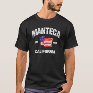 Camiseta Manteca California Ca Usa Stars Stripes Ruas Vinta