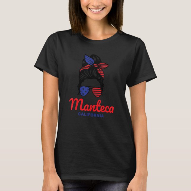 Camiseta Manteca California Retro Messy Bun (Frente)
