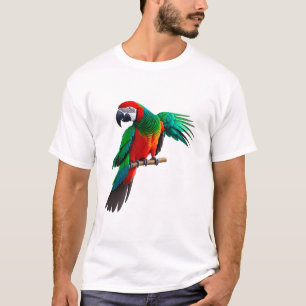 Camiseta Manteiga azul-e-amarela vibrante com vermelho em g
