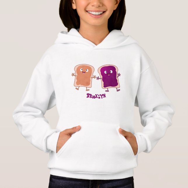 Camiseta Manteiga de amendoim e caricatura em sanduíche de  (Frente)