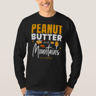 Camiseta Manteiga de amendoim e montanhas Comida de gelatin