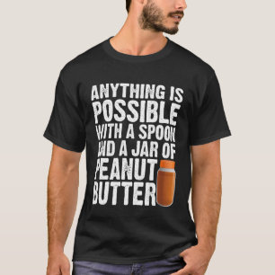 Camiseta Manteiga De Amendoim Para Homens Spoon Jar PB