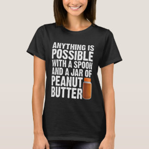 Camiseta Manteiga De Amendoim Para Homens Spoon Jar PB