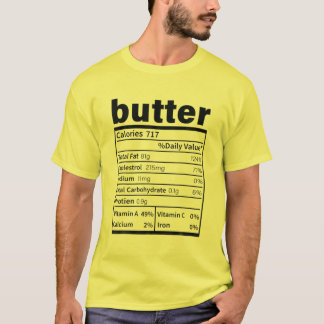 Camiseta Manteiga Nutrição Fala Engraçado Natal de Ação de