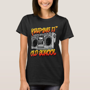 Camiseta Mantendo-A Na Antiga Sala De Salto De Salto Na Esc
