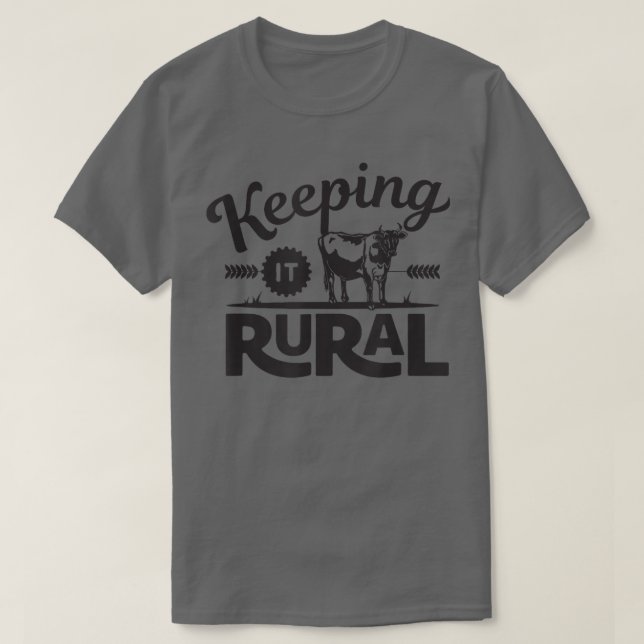 Camiseta Mantendo-A Rural 2 Farmer Engraçado (Frente do Design)