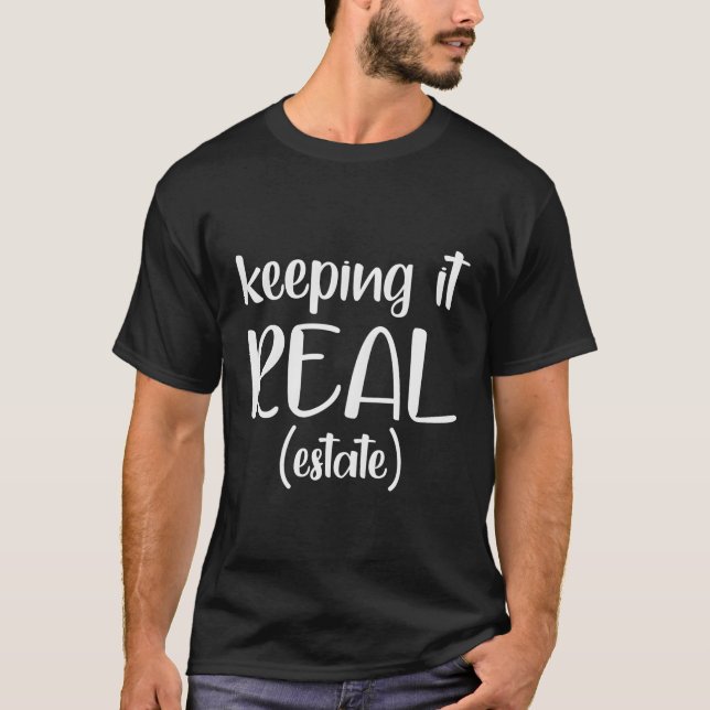 Camiseta Mantendo O Agente Imobiliário Engraçado Gif (Frente)