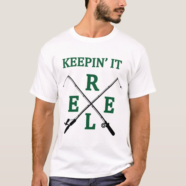 Camiseta Mantendo-o no Reel Tee - Reel na Diversão! (Frente)