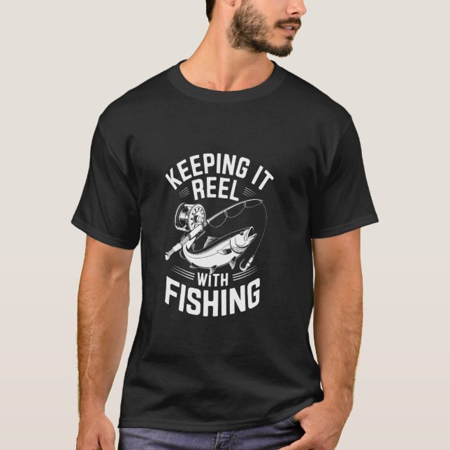 Camiseta Mantendo o Reel com Pesca (Frente)