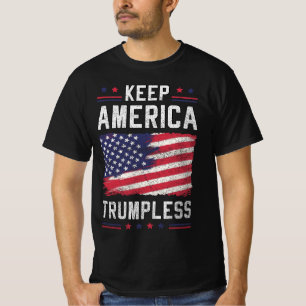 Camiseta Mantenha a América com tripla bandeira política do