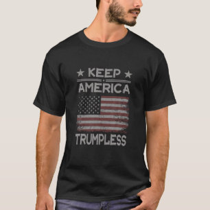 Camiseta Mantenha a América em apuros Anti-Trump afligida
