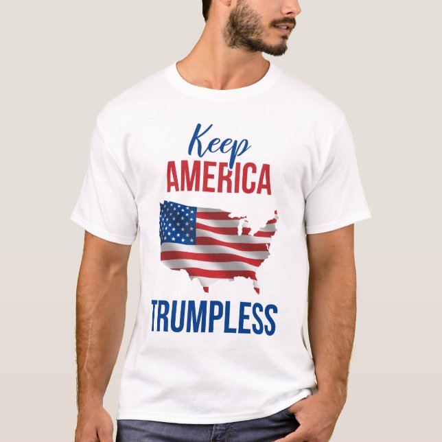 Camiseta Mantenha a América Trumpless V (Frente)