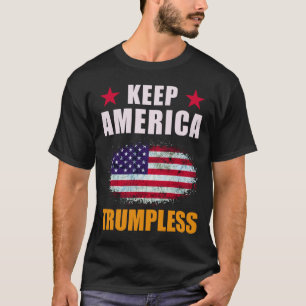 Camiseta mantenha a bandeira americana sem sucesso