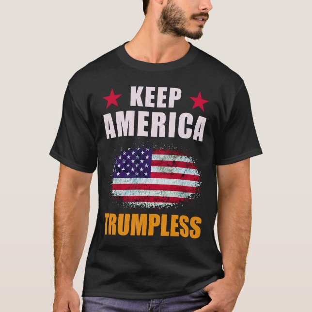 Camiseta mantenha a bandeira americana sem sucesso (Frente)