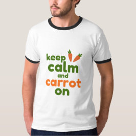 Camiseta Mantenha a Calma e a Cenoura Ativa