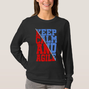 Camiseta Mantenha A Calma E A Codificação Ágil Do Desenvolv