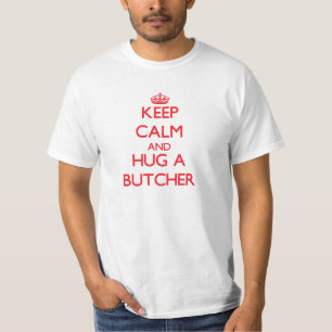 Camiseta Mantenha a calma e abrace um carniceiro