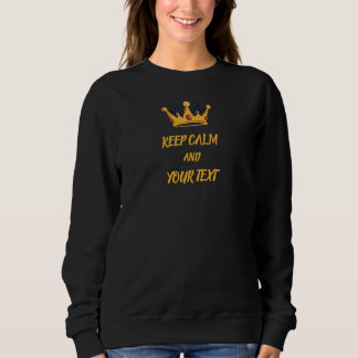 Camiseta mantenha a calma e adicione seu texto personalizad