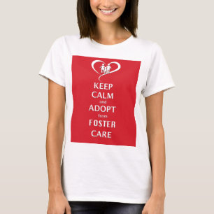 Camiseta Mantenha a calma e adote-a da assistência social