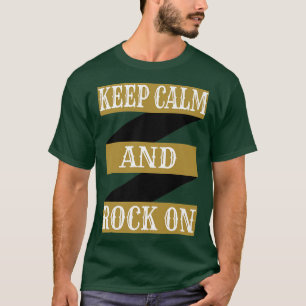 Camiseta Mantenha a calma e agite para os fãs de rock