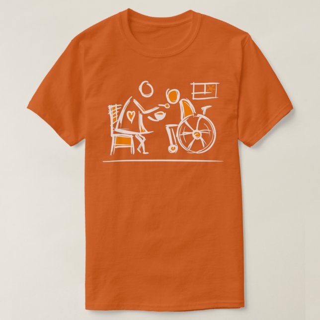 Camiseta Mantenha a calma e alimente os assistentes de enfe (Frente do Design)