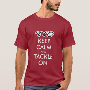 Camiseta Mantenha a calma e atenda Rugby parody