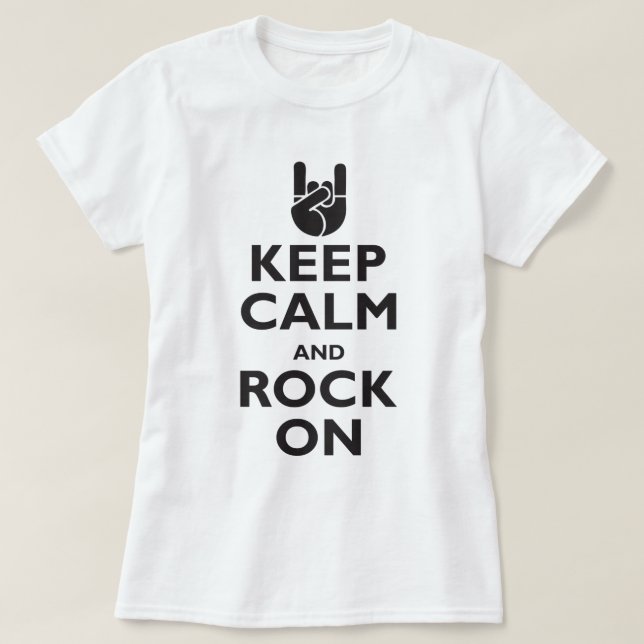 Camiseta Mantenha a calma e balance-a sobre (Frente do Design)