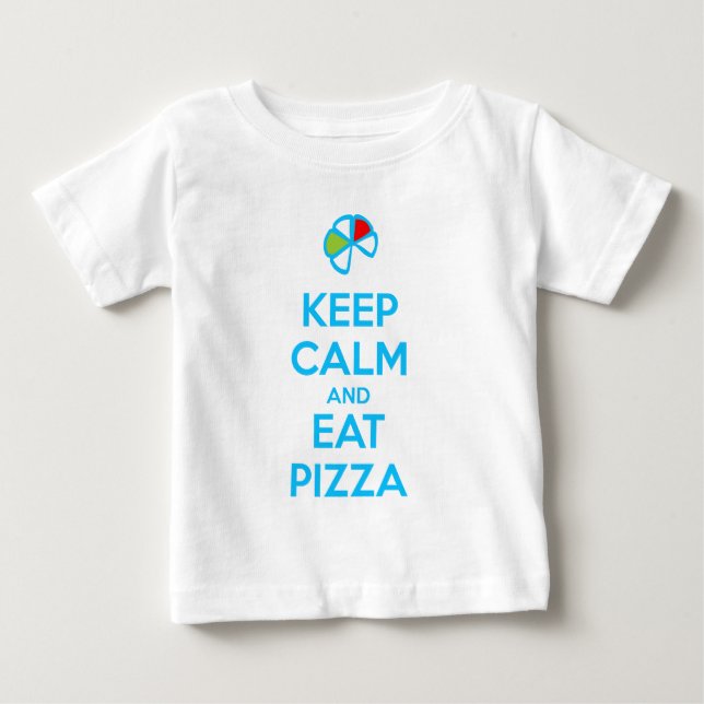 Camiseta Mantenha a Calma e Coma Pizza 1 (Frente)