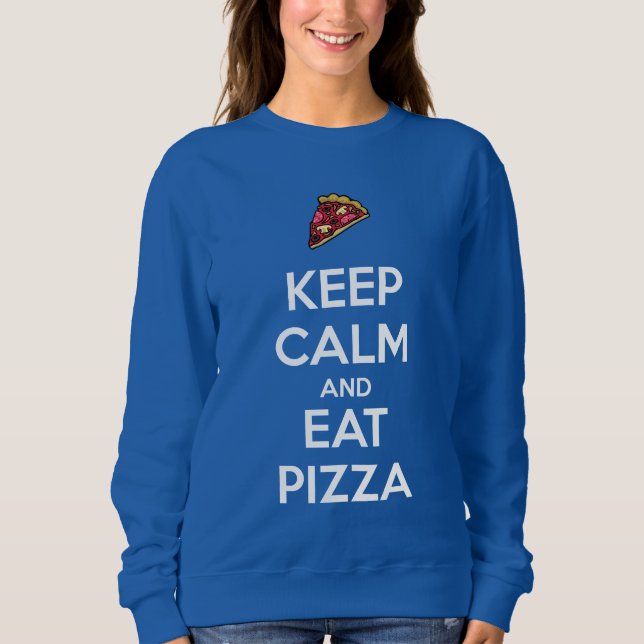 Camiseta Mantenha a Calma e Coma Pizza 2 (Frente)