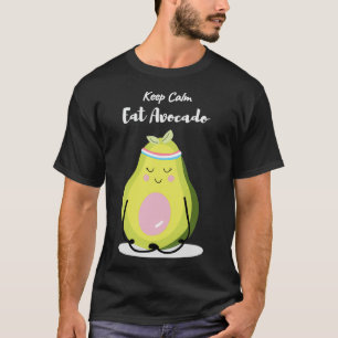 Camiseta Mantenha a calma e coma um presente engraçado de a