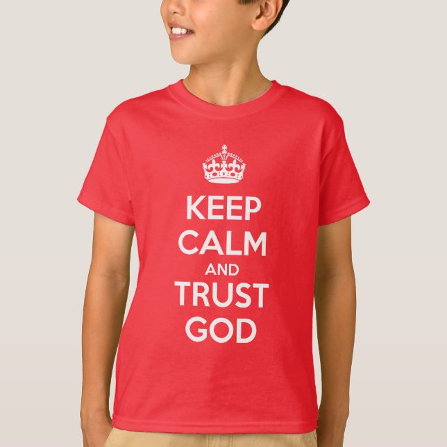 Camiseta Mantenha a Calma e Confie em Deus (Frente)