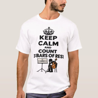 Camiseta Mantenha a Calma e Conte 37 Barras de Pausa