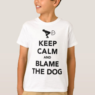 Camiseta Mantenha a Calma e Culpe o Cachorro