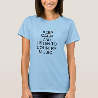 CAMISETA MANTENHA A CALMA E ESCUTE A MÚSICA COUNTRY