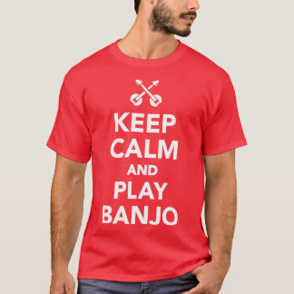 Camiseta Mantenha a calma e jogue banjo