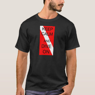 CAMISETA MANTENHA A CALMA E MERGULHE SOBRE