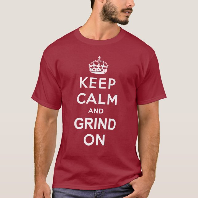 Camiseta Mantenha a calma e mmoa-a sobre (Frente)