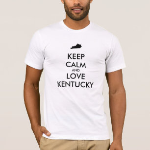 Camiseta Mantenha a calma e o amor personalizáveis KENTUCKY